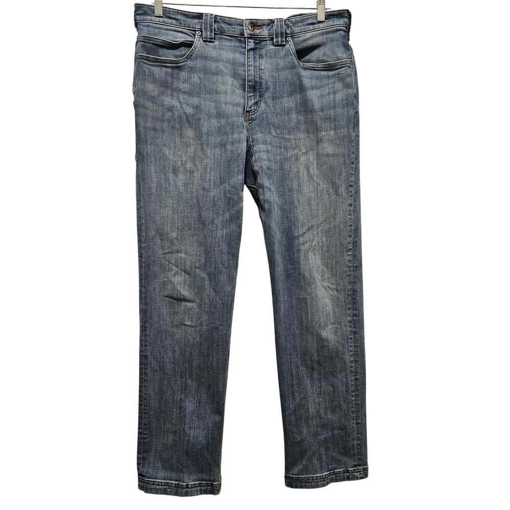 Duluth Trading Co Jeans Mens 36x32 Blue Ballroom Double Flex Relaxed Fit Denim